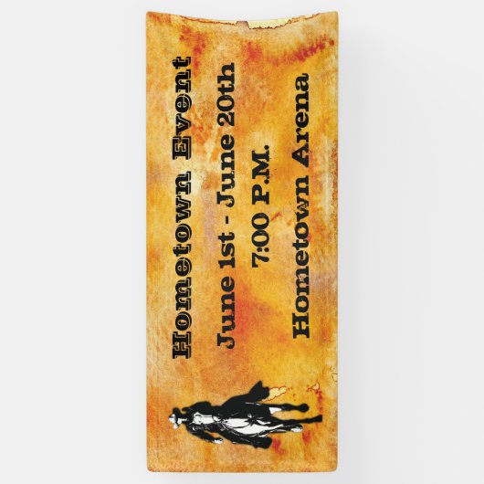 Western Rustic Cowboy Banner (Vertikal)