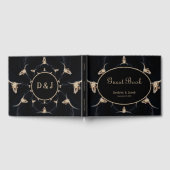 Western Rustic Cowboy Monogram Bull Skull Gästebuch (Voll)