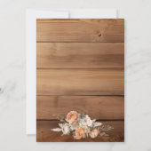 Western Rustic Dried Flower Hat Boots Birthday Einladung (Rückseite)