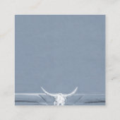 Western Rustic Dusty Blue White Bull Skull UAWG Begleitkarte (Rückseite)
