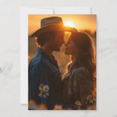 Western Rustic Modern Cowboy Boots Photo  Save The Date (Rückseite)