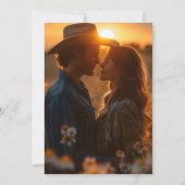 Western Rustic Modern Foto Save the Date (Rückseite)