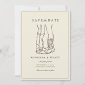Western Rustic Modern Foto Save the Date  (Vorderseite)