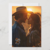 Western Rustic Modern Foto Save the Date  (Rückseite)