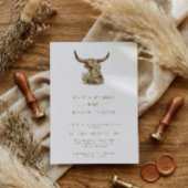 Western Rustic Pampas Grass Boho Wedding Einladung