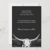 Western Rustic Schwarz-Weiß Save The Date (Rückseite)