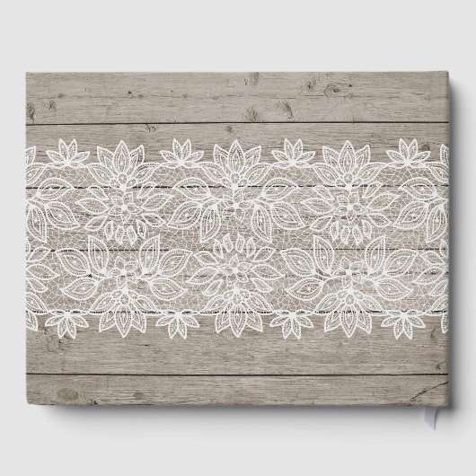 Western Rustic Theme Wedding Gästebuch (Rückseite)