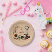 Western Rustic Wedding Mr. & Mrs. 7 inch Party Pappteller (Party)