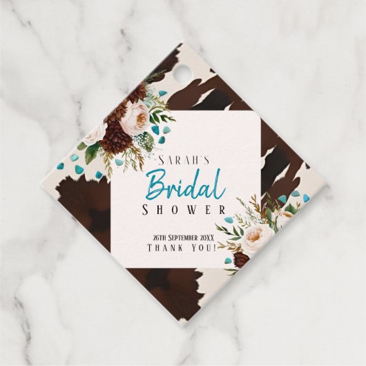 Western Rustic Wildblume Boho Vielen Dank Geschenkanhänger (Vorderseite)