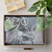 Western Rustikal-Braun-Grüne Decoupage Seidenpapier (Geschenk)