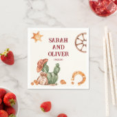 Western rustikal braun Hochzeit Serviette (Beispiel)