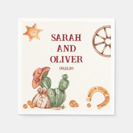 Western rustikal braun Hochzeit Serviette