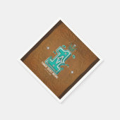 Western Rustikal-braunes Leder-Look & Diamonds 1 Serviette (Ecke)