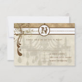 Western Rustikal-Chic-Wirbel Hochzeit RSVP (Rückseite)
