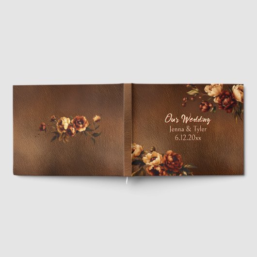 Western Rustikale Blüte Personalisiert Gästebuch (Voll)