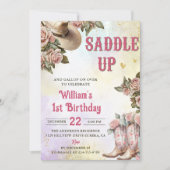 Western Rustikale Geburtstagsparty Einladung (Vorderseite)