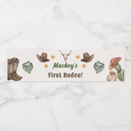 Western Rustikale Geburtstagsparty Wasserflasche Wasserflaschenetikett