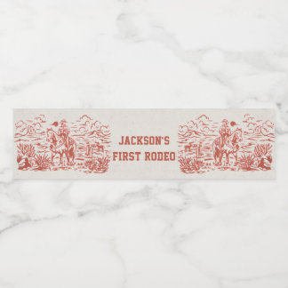 Western Rustikale Geburtstagsparty Wasserflasche Wasserflaschenetikett