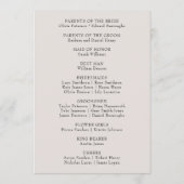 Western Rustikale Hochzeit Programm (Rückseite)