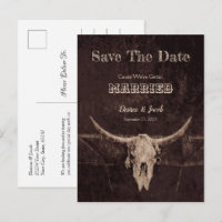 Western Rustikale Hochzeit Save the Date Vintag