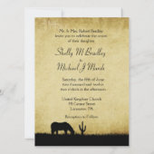 Western Rustikale Hochzeitseinladung Einladung (Rückseite)