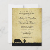 Western Rustikale Hochzeitseinladung Einladung (Vorderseite)