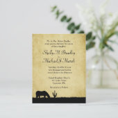 Western Rustikale Hochzeitseinladung Einladung (Stehend Vorderseite)