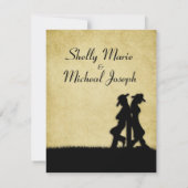 Western Rustikale Hochzeitseinladung Einladung (Rückseite)