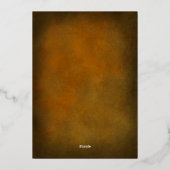 Western Rustikale Hufeisenblütenhochzeit Folieneinladung (Rückseite)