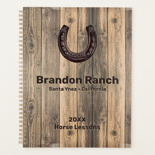 Western Rustikale Hufeisenfahrt Lektionen Planer (Vorderseite)