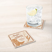 Western Rustikale Stiefel und Bubbly Brautparty Rechteckiger Pappuntersetzer (Vor Ort)