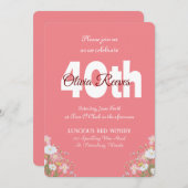 Western Rustikale Wildblumen Personalisiert Geburt Einladung (Vorne/Hinten)