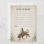 Western Rustikale Zeitkapsel - Karte (Vorderseite)