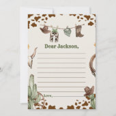 Western Rustikale Zeitkapsel - Karte (Vorderseite)