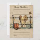 Western Rustikale Zeitkapsel - Karte (Vorderseite)