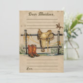 Western Rustikale Zeitkapsel - Karte (Stehend Vorderseite)