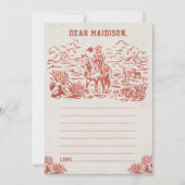 Western Rustikale Zeitkapsel - Karte (Vorderseite)