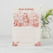 Western Rustikale Zeitkapsel - Karte (Stehend Vorderseite)