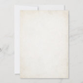 Western Rustikale Zeitkapsel - Karte (Rückseite)