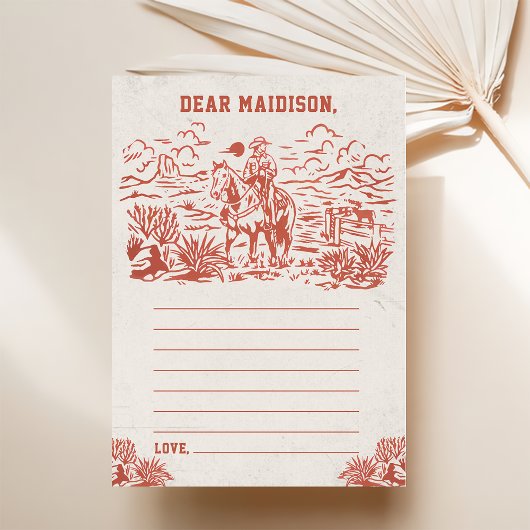 Western Rustikale Zeitkapsel - Karte