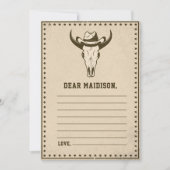 Western Rustikale Zeitkapsel - Karte (Vorderseite)