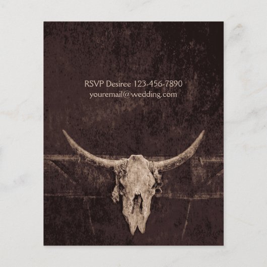 Western Rustikaler Brauner Bulldogge (Rückseite)