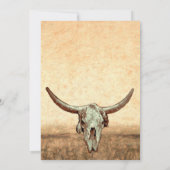 Western Rustikaler Bull Skull Einladung (Rückseite)