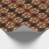 Western Rustikaler Bullskull Land Karierter Stil Geschenkpapier (Ecke)