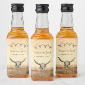 Western Rustikaler Hochzeitskulptur Alkoholflaschenetikett (Flaschen)