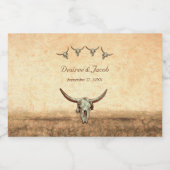 Western Rustikaler Hochzeitskulptur Alkoholflaschenetikett (Einzelnes Label)