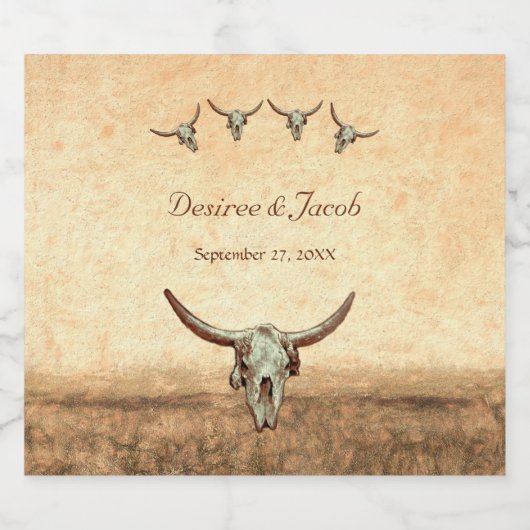 Western Rustikaler Hochzeitskulptur Bierflaschenetikett (Einzelnes Label)