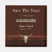 Western Rustikaler Hochzeitstiefel - Schädel Save  Magnet (Vorne)