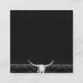 Western Rustikaler Schwarz-Weiß-Bullen-UAWG Begleitkarte (Rückseite)