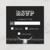 Western Rustikaler Schwarz-Weiß-Bullen-UAWG Begleitkarte (Vorderseite)